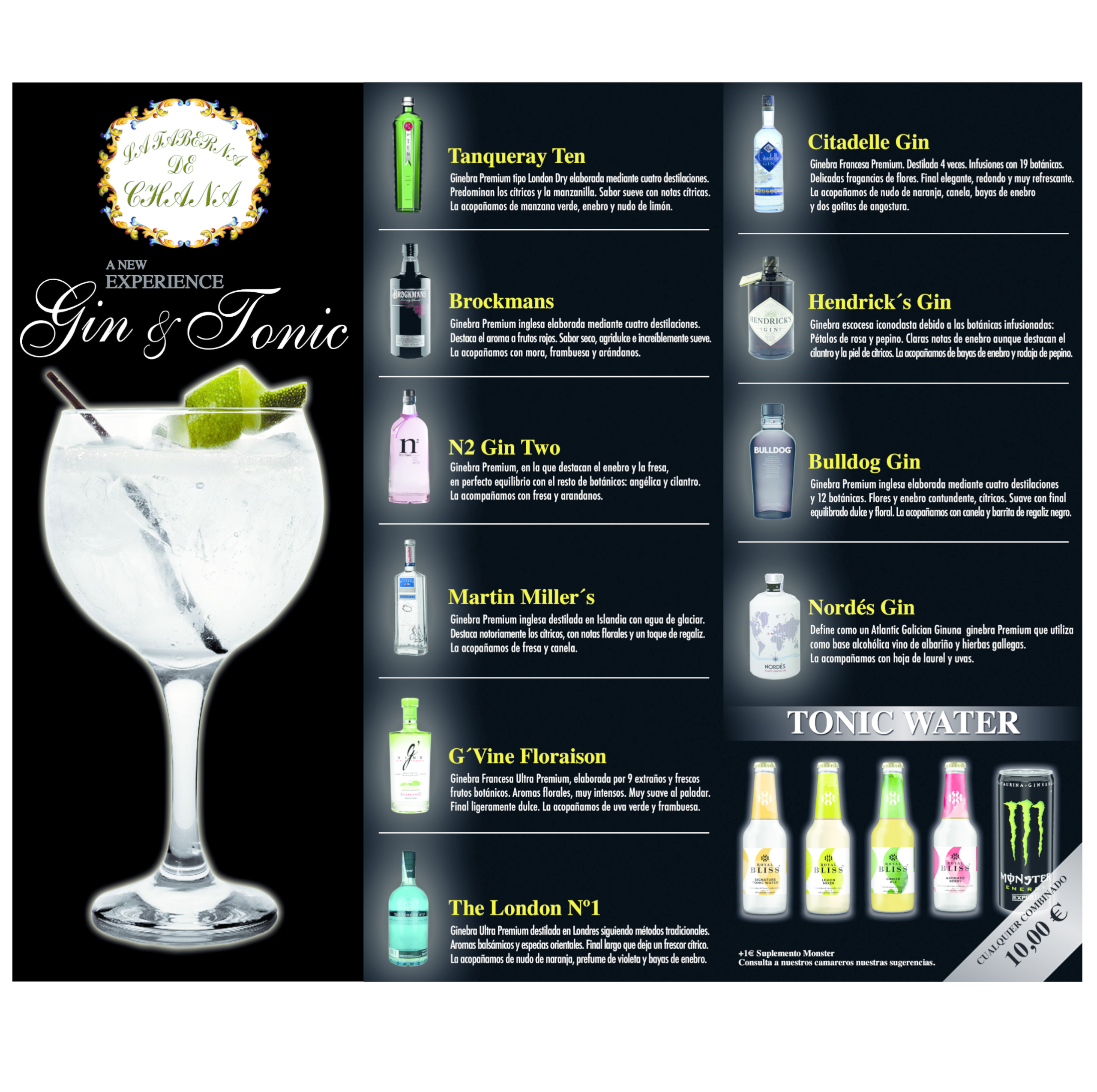 Carta de Gin-Tonics